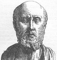 Artist's representation of Hippocrates